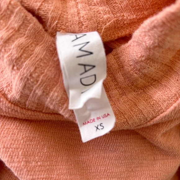 Anthropologie AMADI Sweater Francesca Mock Neck Peach - Picture 7 of 9